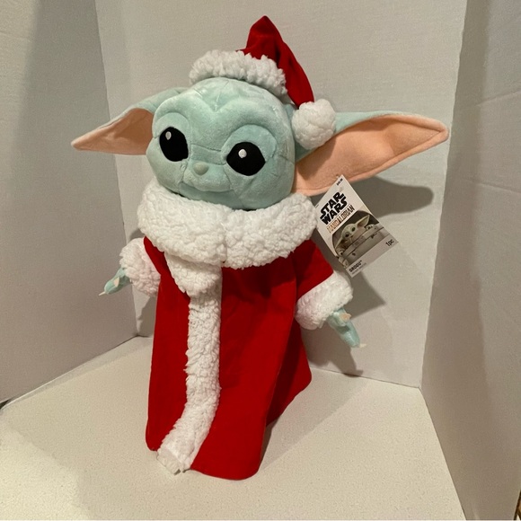 HTF Disney Baby Yoda Plush Star Wars Mandalorian Grogu Holiday Greeter 2022 - Picture 5 of 13